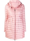 Moncler Hooded Padded Coat - Pink