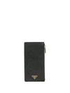 Prada Long Zipped Logo Wallet - Black