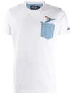Mc2 Saint Barth Printed Patch Pocket T-shirt - White