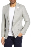 Robert Graham Leland Regular Fit Linen & Cotton Sport Coat In Grey