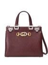 Gucci Zumi Grainy Leather Small Top Handle Bag In Vintage Bordeaux