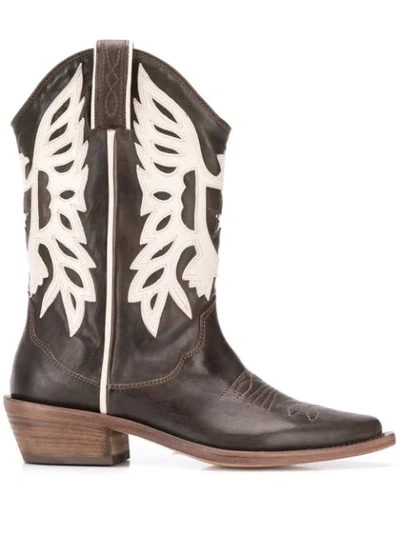 P.a.r.o.s.h Western Boots In Black