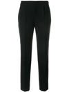 Piazza Sempione Cropped Slim Fit Trousers In Black