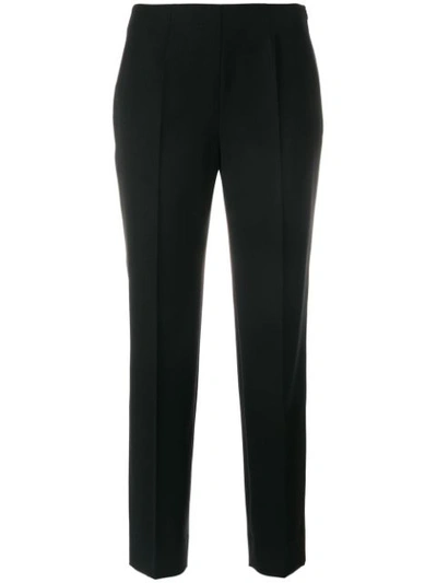 Piazza Sempione Cropped Slim Fit Trousers In Black