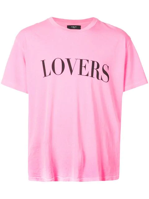 Amiri Lovers Cotton-jersey T-shirt In Pink | ModeSens