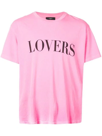 Amiri Lovers Cotton-jersey T-shirt In Pink