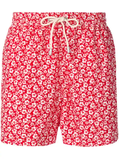 Mc2 Saint Barth Floral Print Swimming Shorts - Red | ModeSens
