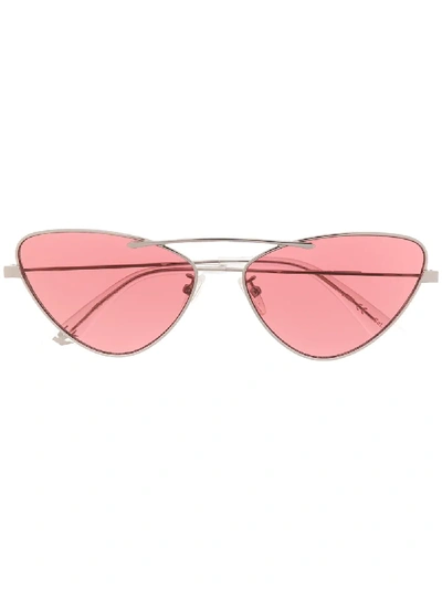 Mcq By Alexander Mcqueen Cat Eye Sunglasses In Metallic