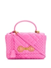 Versace Quilted Icon Shoulder Bag - Pink