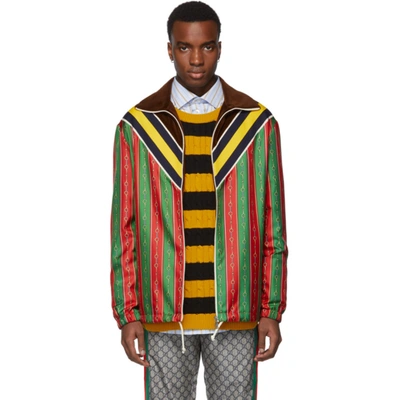Gucci Chain-link Print Track Jacket In 2073 Multi