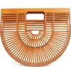 Cult Gaia Small Ark Bamboo Handbag - Brown In Rosewood