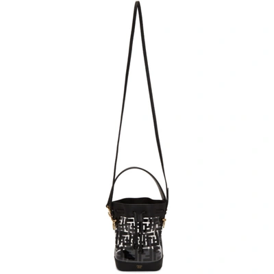 Fendi Transparent & Black Pu Mini Mon Trésor Bag In F0kur Black
