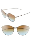 Oliver Peoples Women's Rayette Cat Eye Sunglasses, 54mm In Antique Gold/ Azure Brown