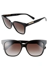 Longchamp Heritage 53mm Rectangle Sunglasses In Black