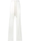 Rick Owens Drkshdw Drawstring Track Pants In White