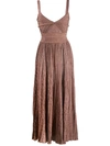 Antonino Valenti Plissé Knitted Dress - Neutrals