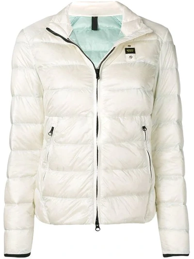 Blauer Zip Puffer Jacket - White