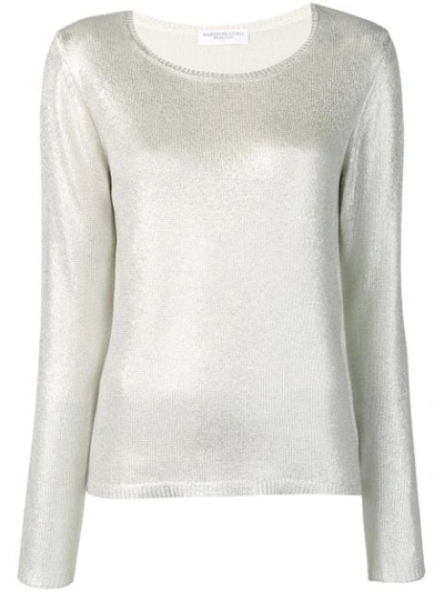 Majestic Filatures Metallic Knitted Top - 银色 In Silver