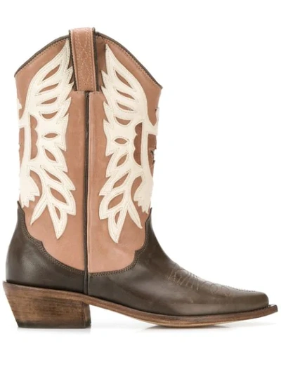 P.a.r.o.s.h Western Boots In Brown