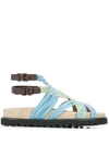 Alberta Ferretti Gewebte Sandalen - Blau In Blue