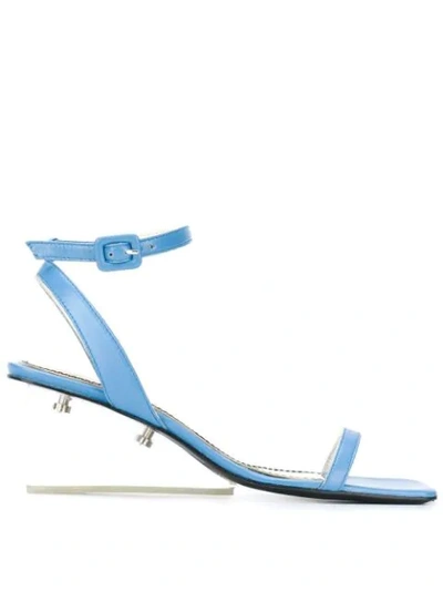 Nicole Saldaã±a Alyssa Leather Sandals In Blue