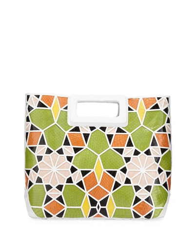 Nancy Gonzalez Dani Crocodile Patchwork Tote Bag In White Pattern