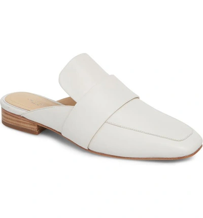 Rag & Bone Aslen Flat Leather Loafer Mules In Antique White