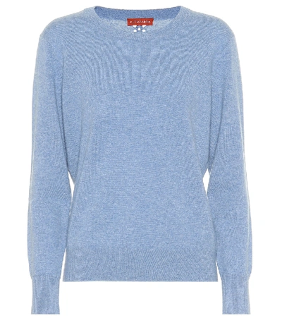 Altuzarra Cashmere Lace-up Back Crewneck Sweater In Blue