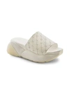 Stella Mccartney Monogram Flatform Slides In White