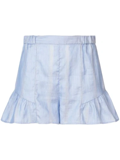 Lemlem Bekele Flared Shorts In Blue