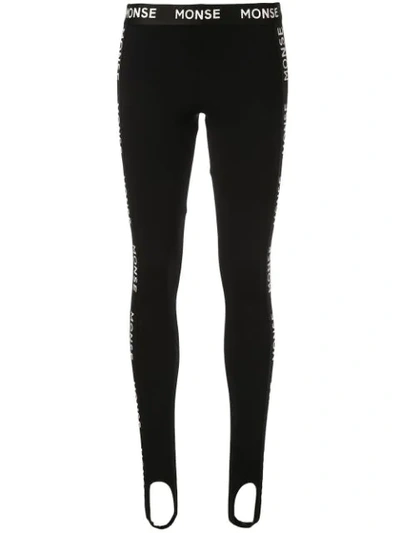 Monse Logo Tape Leggings In Black