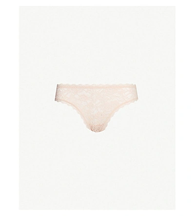 Aubade Rosessence Lace Thong In Nude Dete