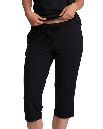 Lusome Serena Crop Lounge Pants In Noir