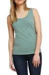 Nic + Zoe Perfect Scoop-neck Stretch-cotton Tank In Juniper