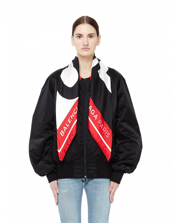 balenciaga black bomber jacket