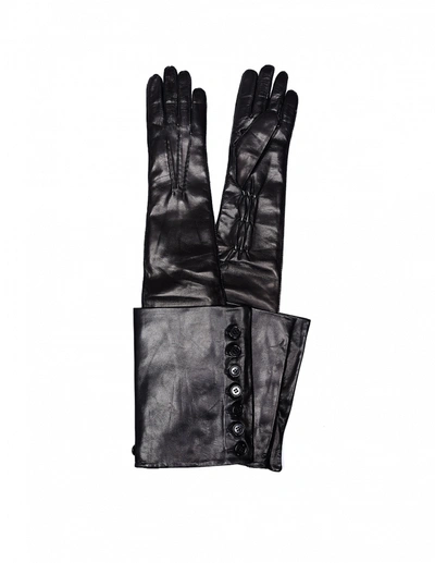 Ann Demeulemeester Joris Black Leather Gloves