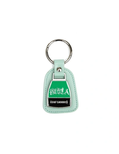 Raf Simons Leather Key Ring In Green