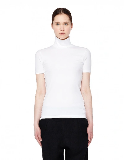 Yohji Yamamoto White Turtleneck Top