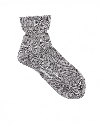 Yohji Yamamoto Short Cotton Socks In Grey