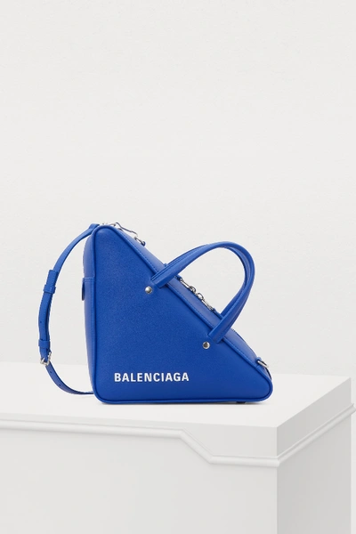 Balenciaga Blue Triangle Duffle Bag Xs