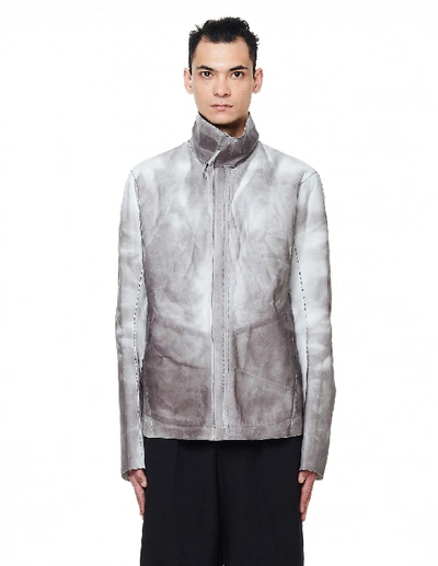 Isaac Sellam Dissident Thermo Reactive Leather Jacket In Grey