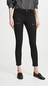 Joie Park Mid-rise Zippered Skinny Pants In Black