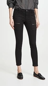 Joie Park Mid-rise Zippered Skinny Pants In Caviar