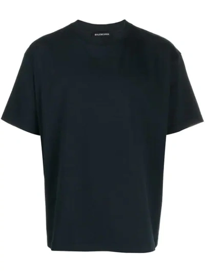 Balenciaga Rear Logo Print Oversize T-shirt In Black