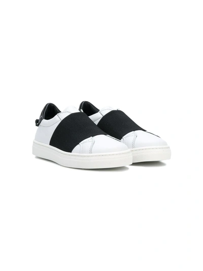 Givenchy Kids' Contrast Low-top Sneakers In White