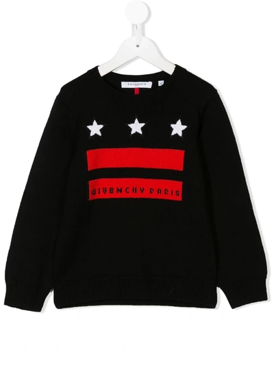 Givenchy Kids' Cotton & Cashmere Knit Jumper In Black
