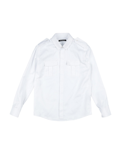 Balmain Kids' Oxford Cotton Shirt In White