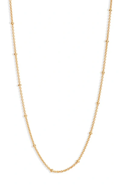 Monica Vinader 21-inch Fine Beaded Chain In Gold
