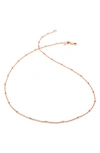 Monica Vinader 16-inch Fine Beaded Chain In Rose Gold