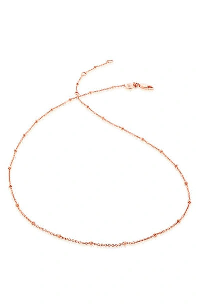 Monica Vinader 16-inch Fine Beaded Chain In Pink